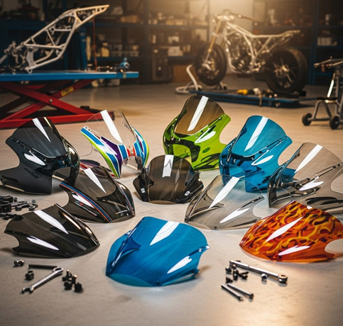 Custom Acrylic Motorcycle Windscreens & Fairings