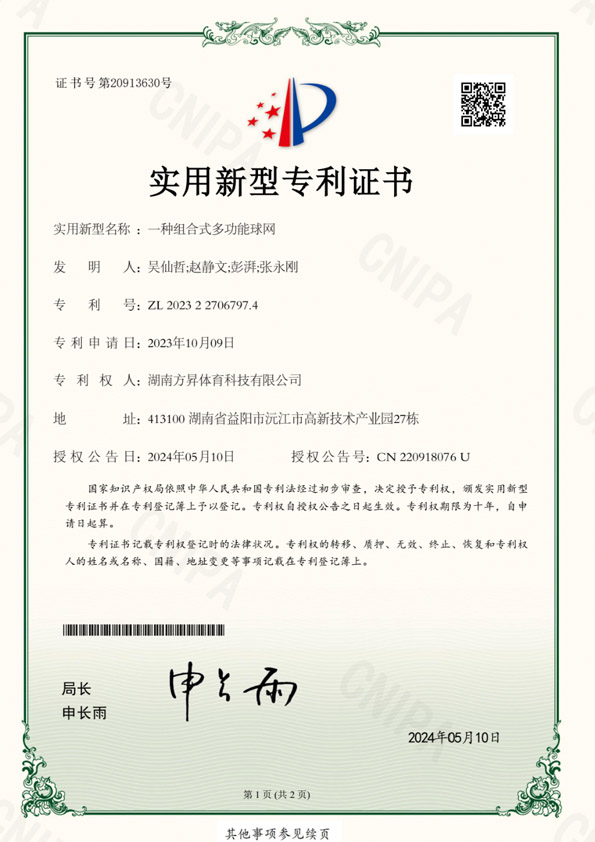 Multi Sports Netting Patents