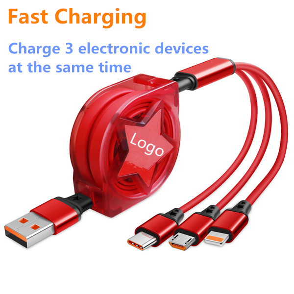 USB Charging Cable Retractable 3 in 1