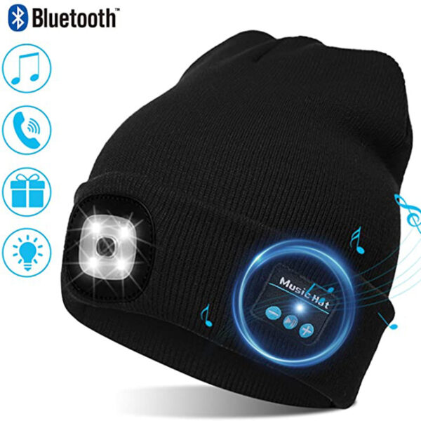 Knit LED Bluetooth Beanie Hat