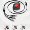 USB Charging Cable Retractable 3 in 1