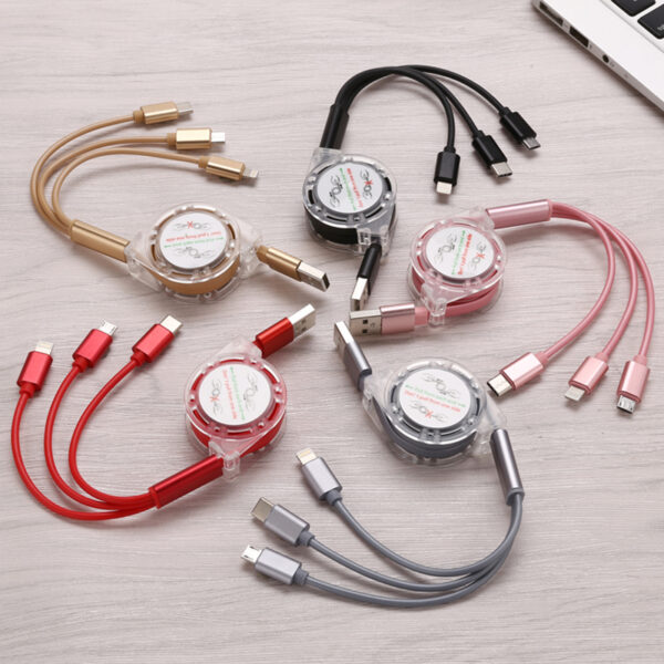 3 in 1 Retractable Fast Charging Cable