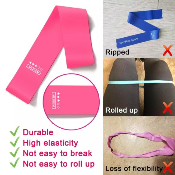 5pcs Multi-Color Latex Exercise Long Resistance Loop Bands
