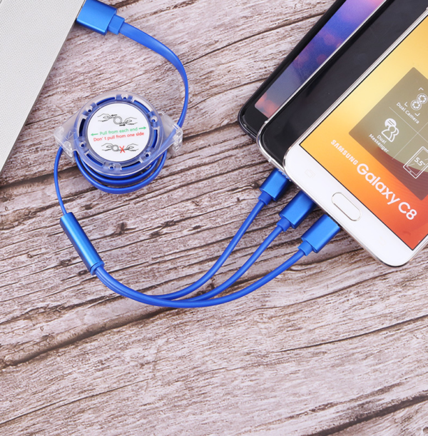 3 in 1 Retractable Fast Charging Cable