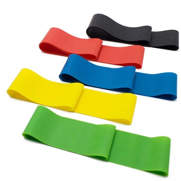5pcs Multi-Color Latex Exercise Long Resistance Loop Bands