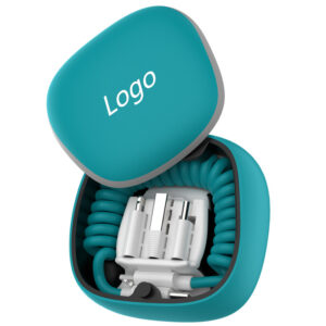 Portable Mini Power Bank with 3-in-1 Charge Cable