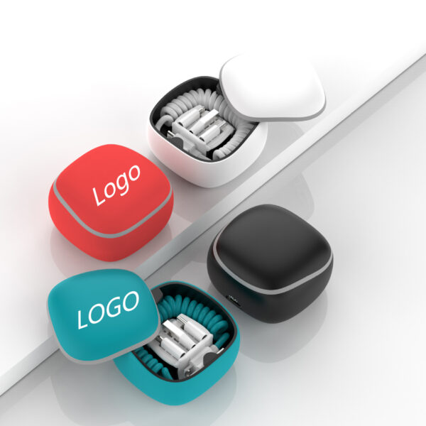 Portable Mini Power Bank with 3-in-1 Charge Cable