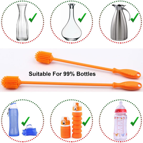 12 Silicone Cleaning Bottle Brush -BPPP0056.3.1 Custom 12" Silicone Cleaning Bottle Brush with Logo Imprint