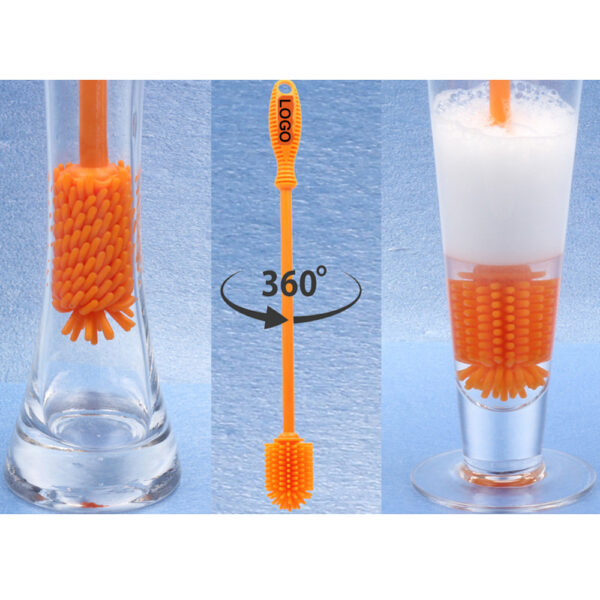 12 Silicone Cleaning Bottle Brush -BPPP0056.4 Custom 12" Silicone Cleaning Bottle Brush with Logo Imprint