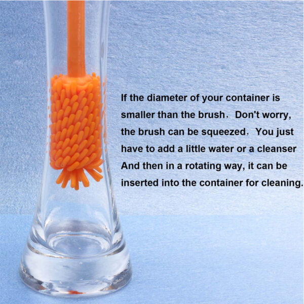 2Stück pro Satz BPA frei 12 & 15 Silikon Reinigung Flasche Bürste -BPPP0058.5 Benutzerdefinierte 2 Pack BPA frei Silikon Reinigung Flasche Bürstenset mit Logo