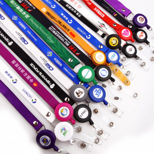 Custom Full-Color Lanyard with Badge Reel and ID Holder
