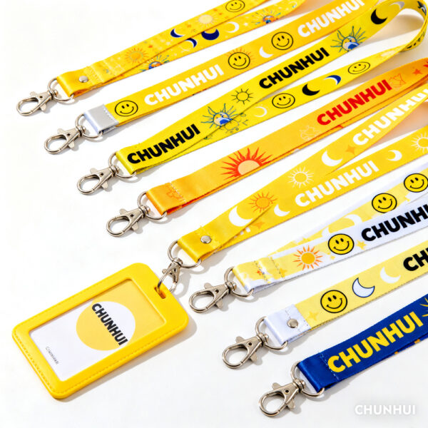 3 حبل مطبوع مخصص بحامل شارة هوية مطبوع حسب الطلب