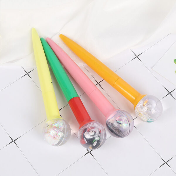 3 Custom Liquid Glitter Floating Ballpoint Pen with PVC Insert and Logo Imprint