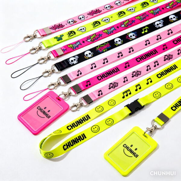 4 حبل مطبوع مخصص بحامل شارة هوية مطبوع حسب الطلب