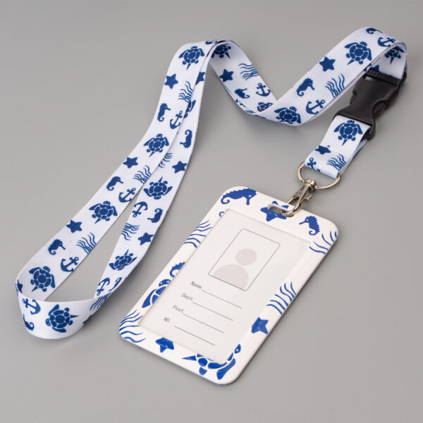 4 Custom Printed Breakaway Lanyard with ID Badge Holder