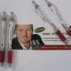 Custom Advertising Banner Ballpoint Pen with Pull-Out Message Insert and Logo Imprint