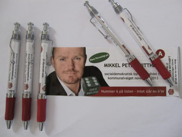 Custom Advertising Banner Ballpoint Pen with Pull-Out Message Insert and Logo Imprint