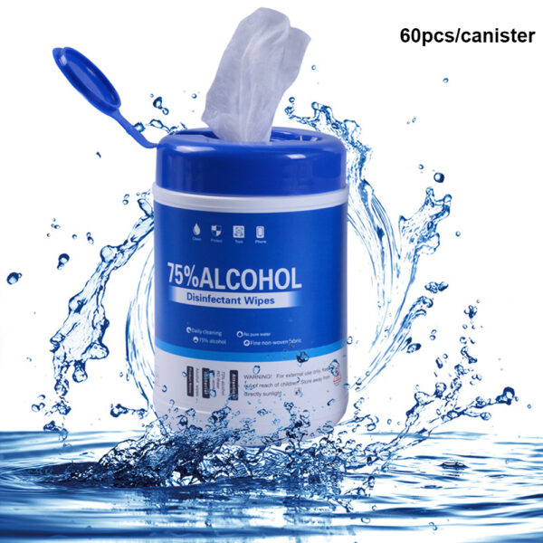 Toalhetes húmidos com álcool em embalagem de lata -BPPP0049.2 Toalhetes húmidos com álcool personalizados em caixa com rótulo com logótipo