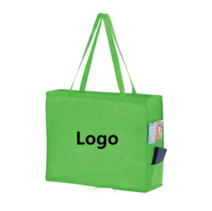 BPAS002-01 Custom Non-Woven Tote Bags with Side Pocket