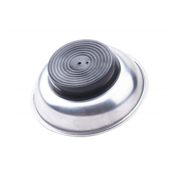 BPAS008-02 Benutzerdefinierte 4-Zoll-Edelstahl-Magnetteileablage mit Gummiboden