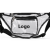 BPAS009-01 Custom Clear PVC Waist Bag with Front Zipper Pocket and Adjustable Strap