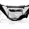 BPAS009-03 Custom Clear PVC Waist Bag with Front Zipper Pocket and Adjustable Strap