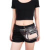 BPAS009-04 Custom Clear PVC Waist Bag with Front Zipper Pocket and Adjustable Strap