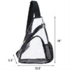 BPAS010-07 Custom Clear PVC Sling Backpack with Adjustable Shoulder Strap and Mesh Side Pocket