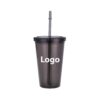 BPAS012-01 Custom Reusable BPA-Free AS Plastic Straw Tumbler Cup with Lid