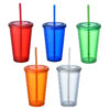 BPAS012-04 Custom Reusable BPA-Free AS Plastic Straw Tumbler Cup with Lid