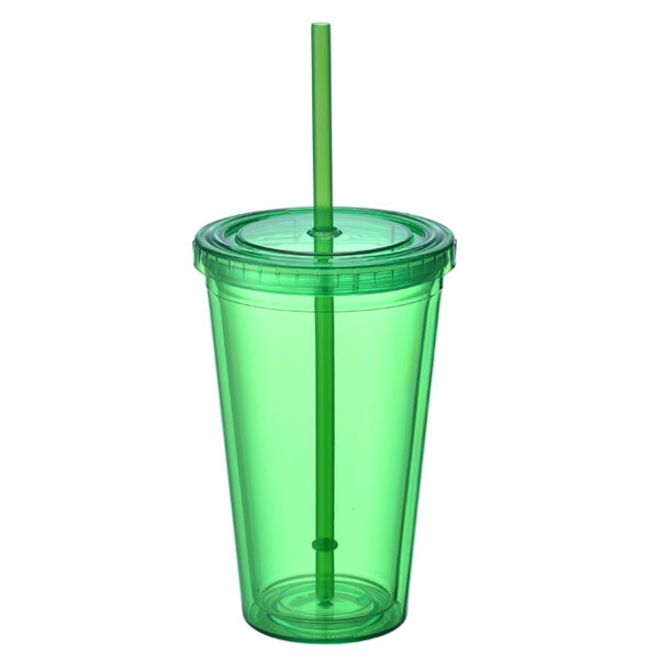 BPAS012-06 Custom Reusable BPA-Free AS Plastic Straw Tumbler Cup with Lid
