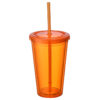 BPAS012-07 Custom Reusable BPA-Free AS Plastic Straw Tumbler Cup with Lid