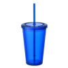 BPAS012-08 Custom Reusable BPA-Free AS Plastic Straw Tumbler Cup with Lid