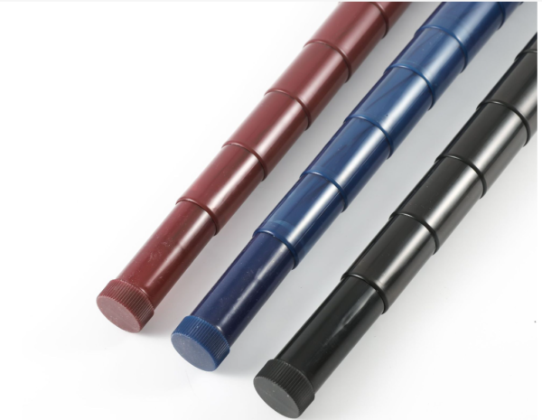 BPAS015-02 Custom Black Coated Straight Umbrella with Retractable Sleeve and Logo Printing