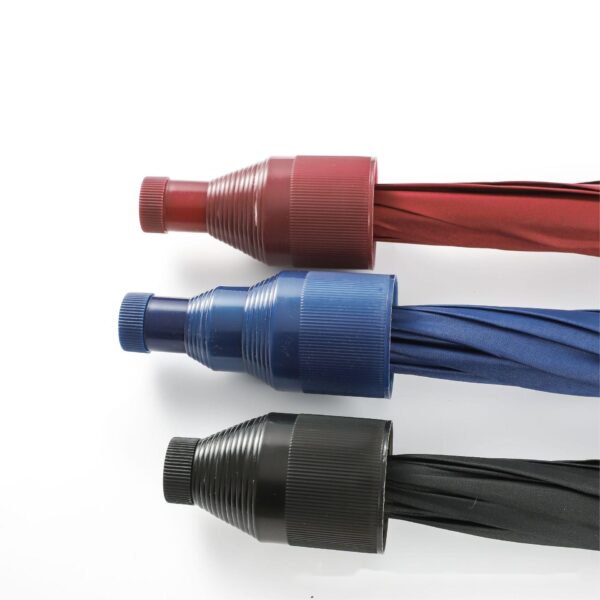 BPAS015-03 Custom Black Coated Straight Umbrella with Retractable Sleeve and Logo Printing