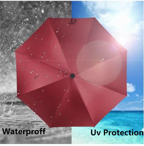 BPAS016-02 Custom Adjustable Walking Stick Umbrella with UV Protection and Logo Printing