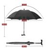 BPAS016-08 Custom Adjustable Walking Stick Umbrella with UV Protection and Logo Printing