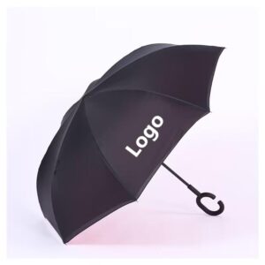 BPAS017-01 Custom Reverse Folding C-Handle Umbrella with Double Layer Windproof Design