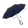Custom Reverse Folding C-Handle Umbrella with Double Layer Windproof Design