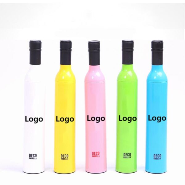 Custom Bottle Shape Compact Umbrella with Logo Printing