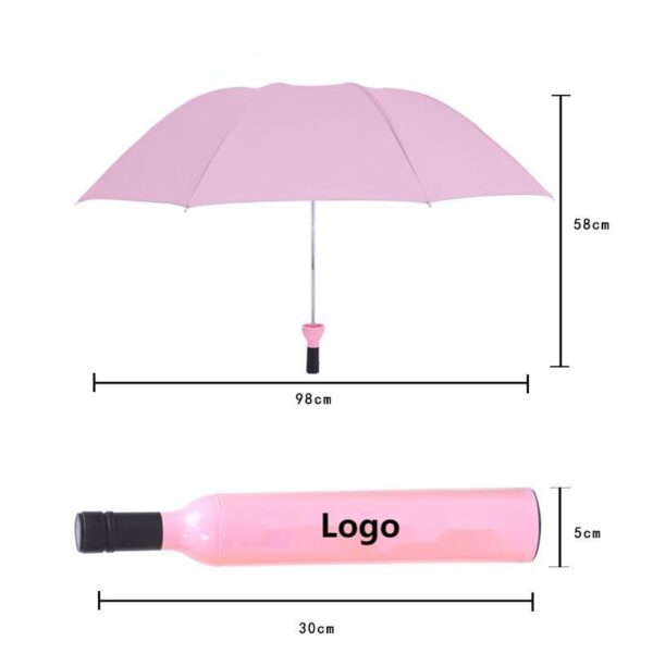 Custom Bottle Shape Compact Umbrella with Logo Printing