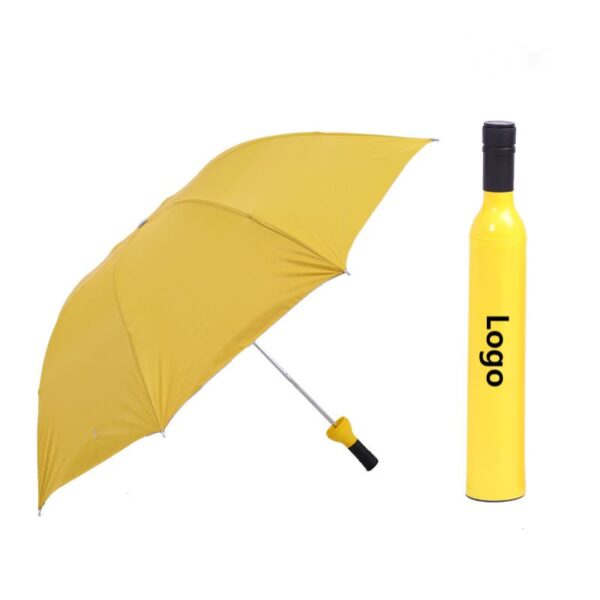 Custom Bottle Shape Compact Umbrella with Logo Printing