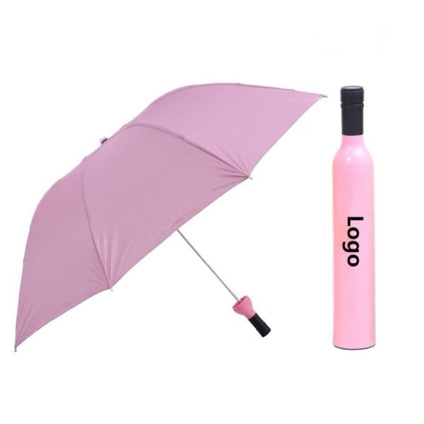 Custom Bottle Shape Compact Umbrella with Logo Printing