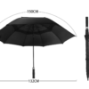 BPAS019-04 Custom Double Canopy Golf Umbrella with Vented Windproof Design