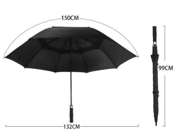 BPAS019-04 Custom Double Canopy Golf Umbrella with Vented Windproof Design