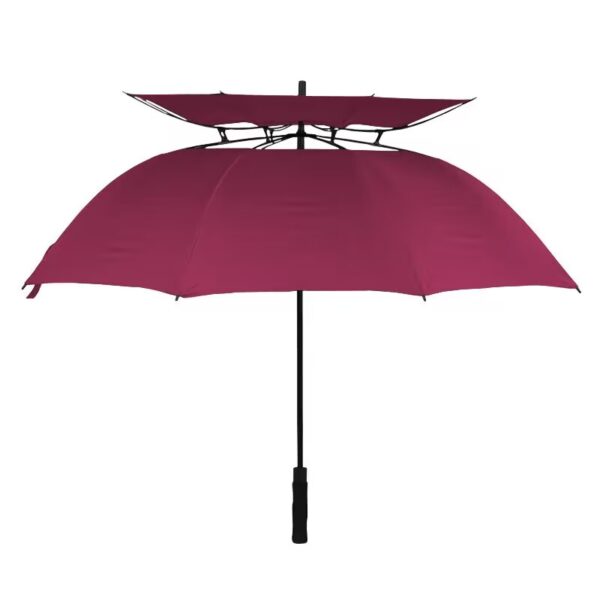 BPAS019-07 Custom Double Canopy Golf Umbrella with Vented Windproof Design