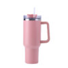 BPAS020-09 Custom 40oz Stainless Steel Insulated Travel Tumbler with Handle and Straw
