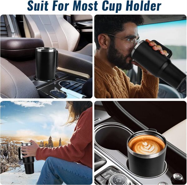 BPAS020-11 Custom 40oz Stainless Steel Insulated Travel Tumbler with Handle and Straw