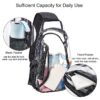 Custom Clear PVC Sling Backpack with Adjustable Strap and Front Zipper Pocket