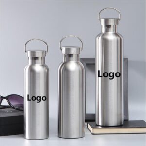 Custom Stainless Steel Water Bottle with Carry Loop Lid